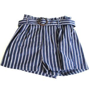 Women shorts Blue with striped pattern Casual A. Calin Flying Tomato Size Small